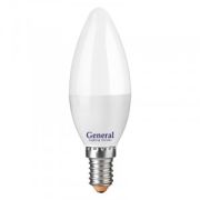 Лампа светодиодная General свеча C37 E14 12W 6000K 6K 35х105 пластик/алюм GLDEN-CF-12-230-E14