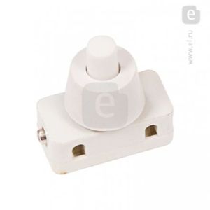 Выкл.-кнопка 250V 2А (2с) ON-OFF белый (PBS-17A)(для настольной лампы)