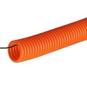 Гофрированная труба ПНД с протяжкой 20 мм. оранжевая