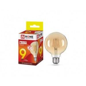 Лампа светодиодная LED-GL95-deco шар 9Вт 230В Е27 3000К золотистая 6465 IN HOME
