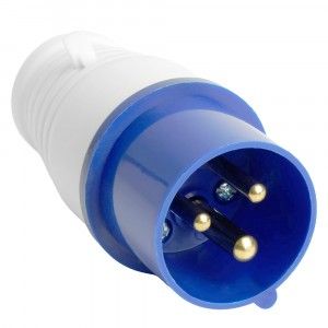 Вилка 16А 2Р+РЕ 220В (3-х шт.) STEKKER