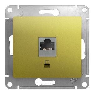 Механизм розетки комп. RJ45 кат.5E, фисташковый Glossa (10) Schneider Electric GSL001081K