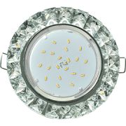 Ecola GX53 H4 5361 Glass Круг с крупными стразами Конус/фон зерк./центр.часть хром 52x120 (к+)