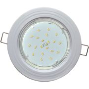 Ecola GX53 H4 9010 светильник встраив. без рефл. «2 круга» Белый 43x115 (к+)