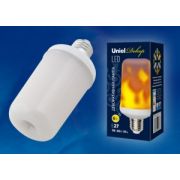 Uniel L60 лампа св/д декорат. E27 6W «эффект пламени» 135x65 3 реж. цилиндр LED-L60-6W/FLAME/E27/FR