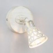 EUROSVET Бра 1x 50W 90х130х140 металл белый с золотом Alaska 20027/1