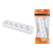 ТDM Колодка 5 гнезда без з/к 16 A 250v белая