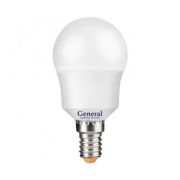 Лампа светодиодная General шар P45 E14 12W 2700K 2K 45х80 пластик/алюм GLDEN-G45F-12-230-E14-2700