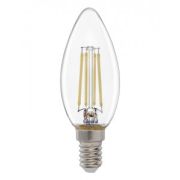 Лампа светодиодная General свеча C37 E14 7W 4500K филамент 4K 35x98 (нитевидная), прозр