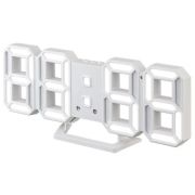Часы-будильник «LUMINOUS 2», Perfeo LED белый корпус / белая подсветка (PF-6111) PF_B4921