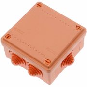 Коробка пластиковая FS с кабельными вводами и клеммниками,IP55,100х100х50мм, 6р, 450V,6A, 4мм.кв | Д
