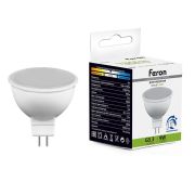 Feron лампа св/д MR16 G5.3 диммир 9W(780lm) 4000K 4K матовая LB-561 51071