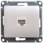 GLOSSA Розетка компьютерн. 1хRJ45 кат.5E, перламутр,