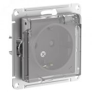 Механизм розетки с з/к со шт. с крышкой IP20 алюминий AtlasDesign (10) Schneider Electric