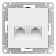 Systeme Electric AtlasDesign мех. роз. комп.х2 СУ 1 мест. (RJ45+RJ45 кат. 5Е) ЛОТОС