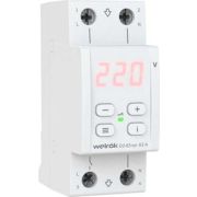 Welrok реле напряжения D2-63 red 1ф. 63A 2 мод, белая индикация, термозащита