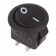 Выключатель сетевой клавишный 250W 3А (черный) Micro