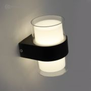 Estares бра уличн архит интерьерн св/д VALO 9W R-4000K-100x110x133-BLACK/CLEAR-220-IP54